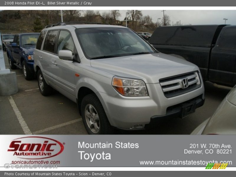Billet Silver Metallic / Gray 2008 Honda Pilot EX-L