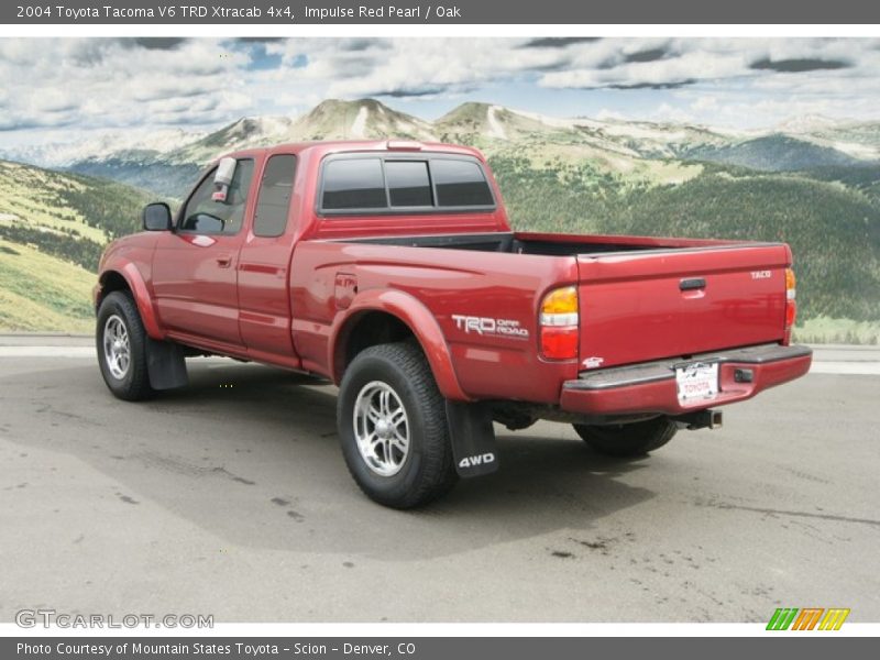 Impulse Red Pearl / Oak 2004 Toyota Tacoma V6 TRD Xtracab 4x4