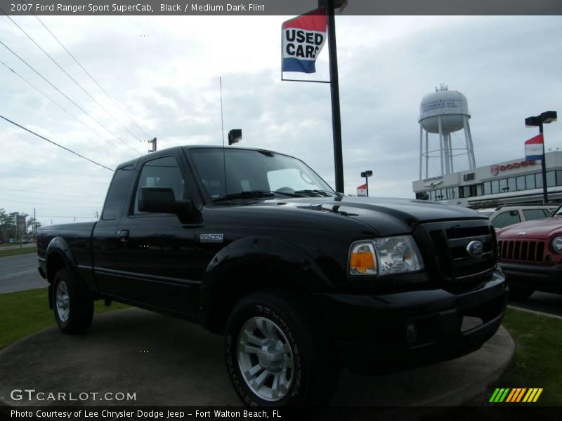 Black / Medium Dark Flint 2007 Ford Ranger Sport SuperCab