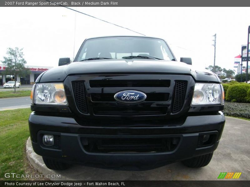 Black / Medium Dark Flint 2007 Ford Ranger Sport SuperCab