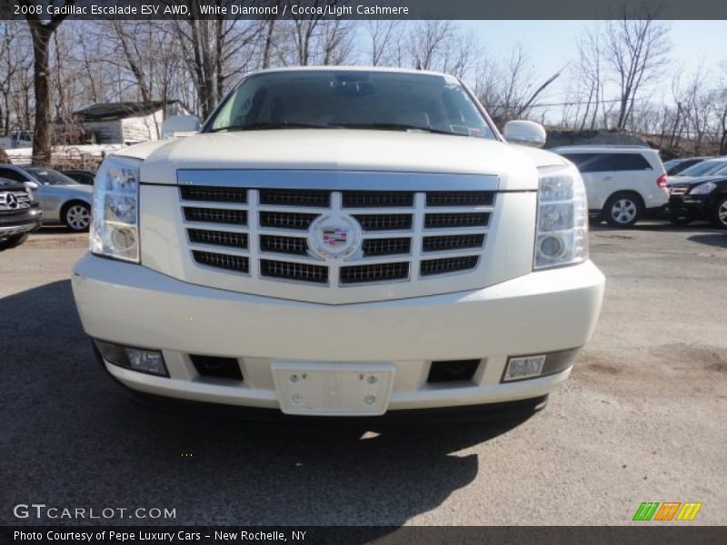 White Diamond / Cocoa/Light Cashmere 2008 Cadillac Escalade ESV AWD