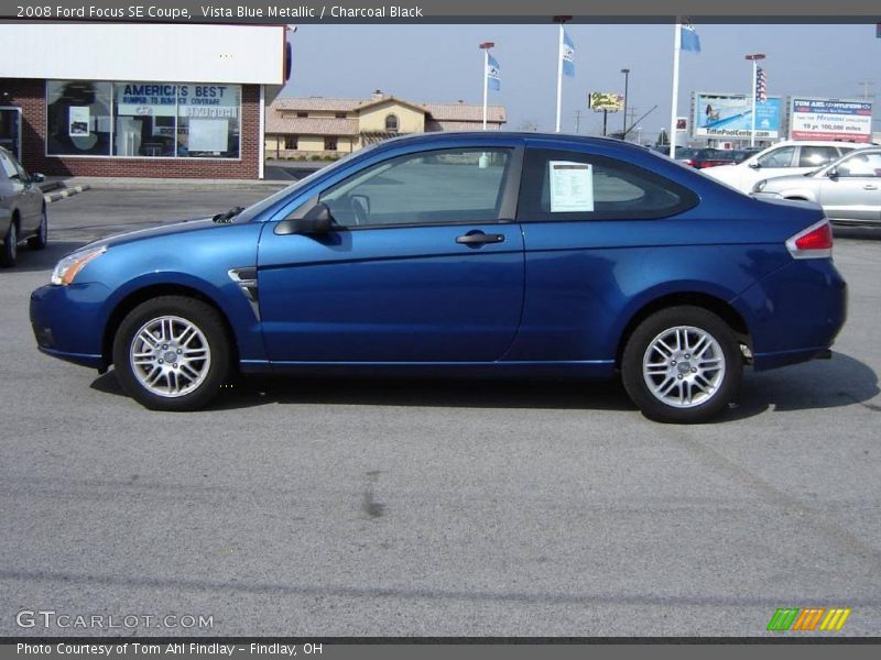 Vista Blue Metallic / Charcoal Black 2008 Ford Focus SE Coupe