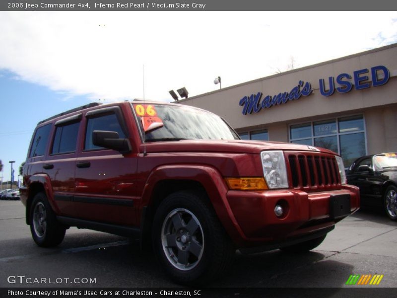 Inferno Red Pearl / Medium Slate Gray 2006 Jeep Commander 4x4