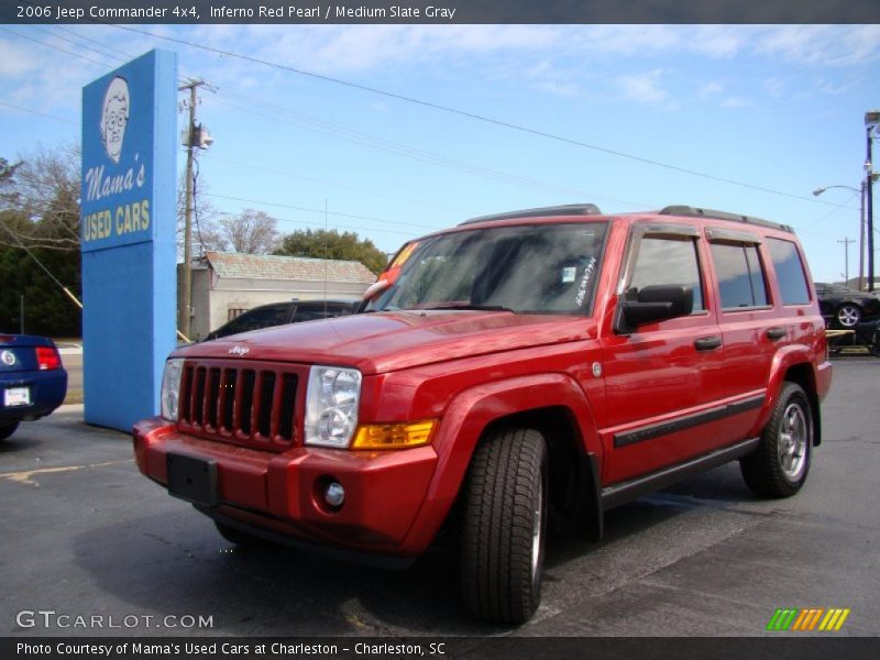 Inferno Red Pearl / Medium Slate Gray 2006 Jeep Commander 4x4