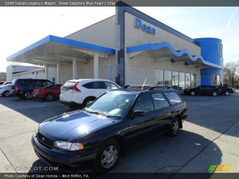Deep Sapphire Blue Pearl / Gray 1998 Subaru Legacy L Wagon