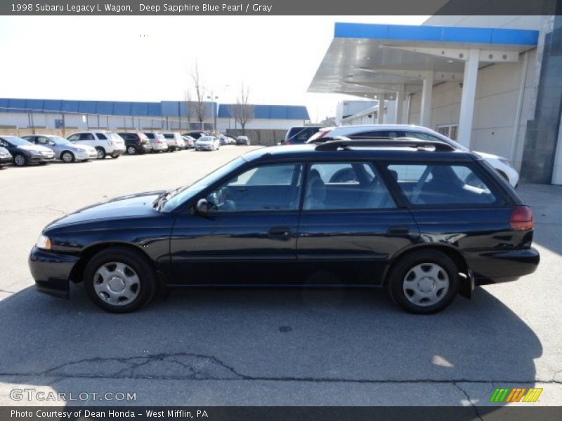 Deep Sapphire Blue Pearl / Gray 1998 Subaru Legacy L Wagon
