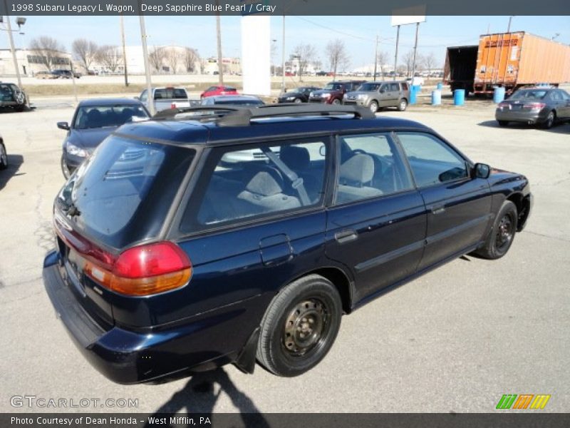 Deep Sapphire Blue Pearl / Gray 1998 Subaru Legacy L Wagon