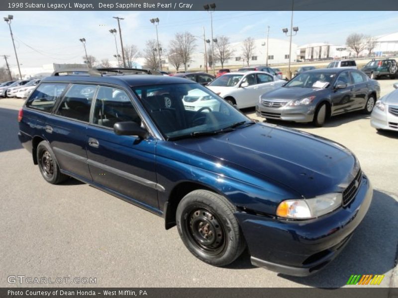 Deep Sapphire Blue Pearl / Gray 1998 Subaru Legacy L Wagon