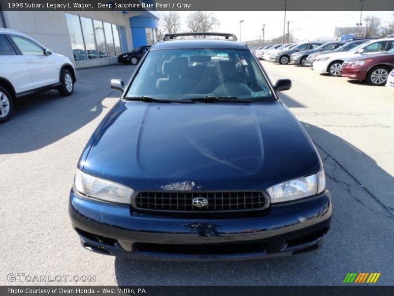 Deep Sapphire Blue Pearl / Gray 1998 Subaru Legacy L Wagon