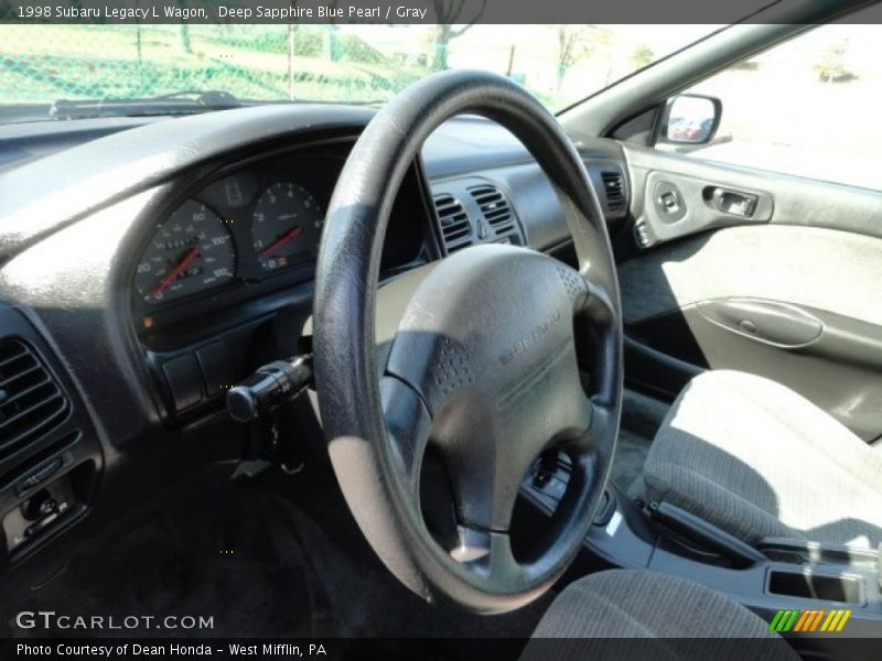 Deep Sapphire Blue Pearl / Gray 1998 Subaru Legacy L Wagon