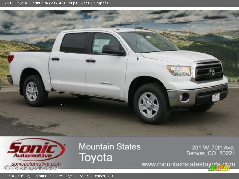 Super White / Graphite 2012 Toyota Tundra CrewMax 4x4