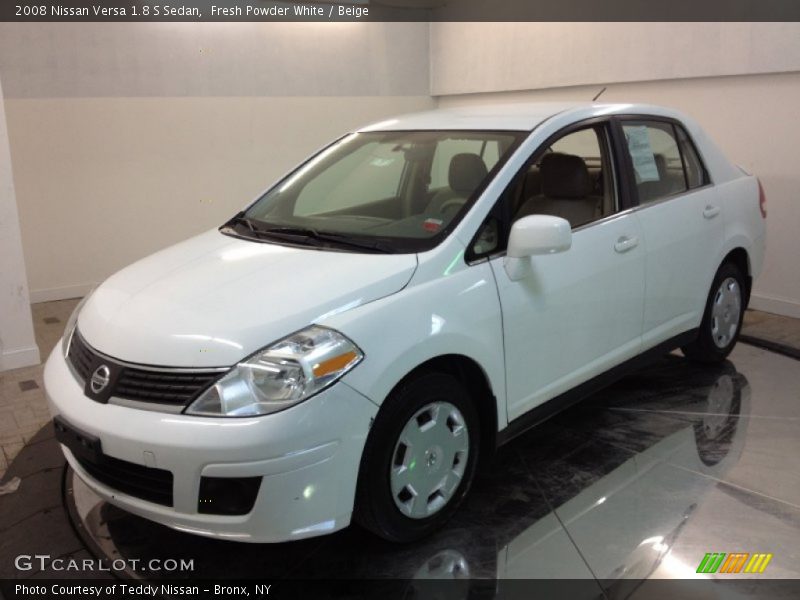 Fresh Powder White / Beige 2008 Nissan Versa 1.8 S Sedan