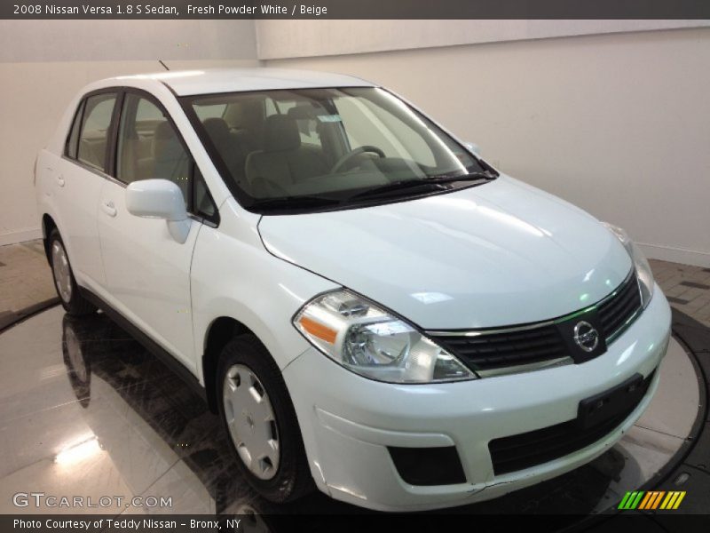 Fresh Powder White / Beige 2008 Nissan Versa 1.8 S Sedan