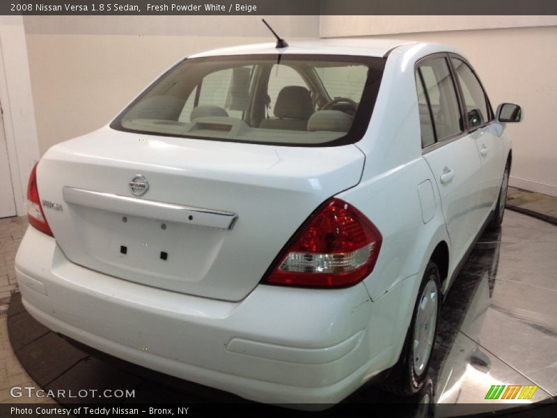 Fresh Powder White / Beige 2008 Nissan Versa 1.8 S Sedan