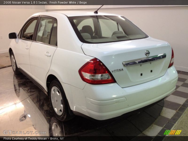 Fresh Powder White / Beige 2008 Nissan Versa 1.8 S Sedan