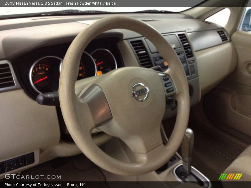 Fresh Powder White / Beige 2008 Nissan Versa 1.8 S Sedan