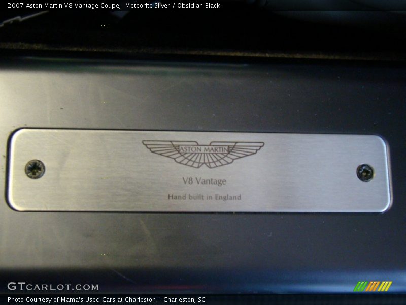 Meteorite Silver / Obsidian Black 2007 Aston Martin V8 Vantage Coupe