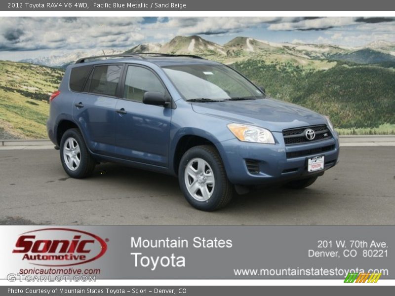 Pacific Blue Metallic / Sand Beige 2012 Toyota RAV4 V6 4WD