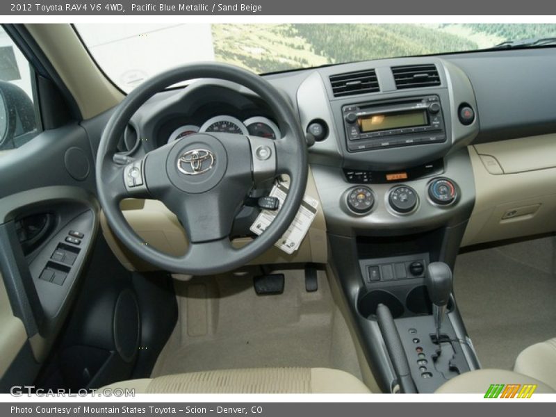 Pacific Blue Metallic / Sand Beige 2012 Toyota RAV4 V6 4WD
