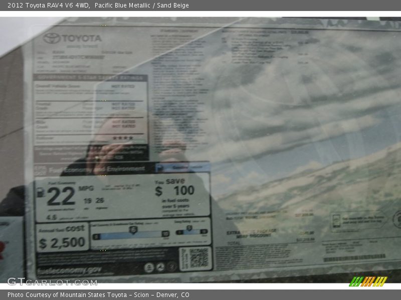 Pacific Blue Metallic / Sand Beige 2012 Toyota RAV4 V6 4WD