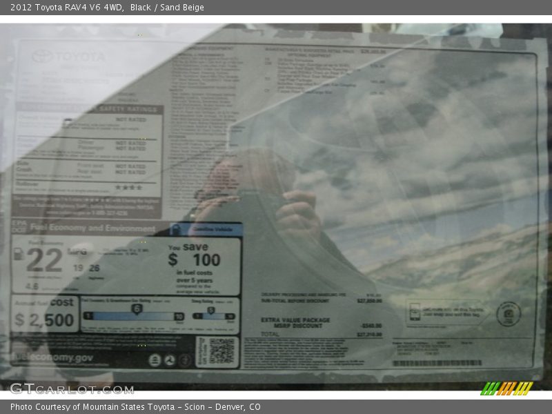 Black / Sand Beige 2012 Toyota RAV4 V6 4WD