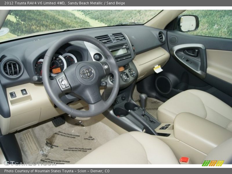 Sandy Beach Metallic / Sand Beige 2012 Toyota RAV4 V6 Limited 4WD