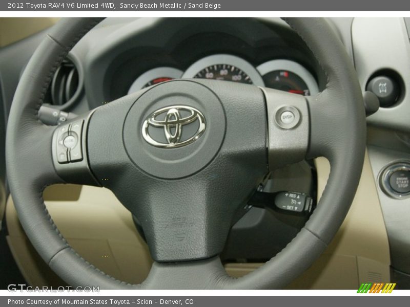 Sandy Beach Metallic / Sand Beige 2012 Toyota RAV4 V6 Limited 4WD