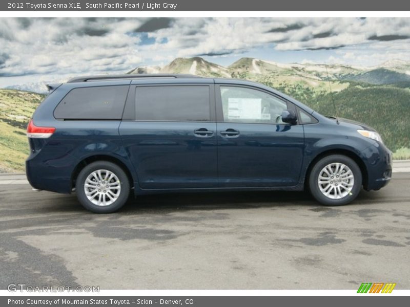 South Pacific Pearl / Light Gray 2012 Toyota Sienna XLE