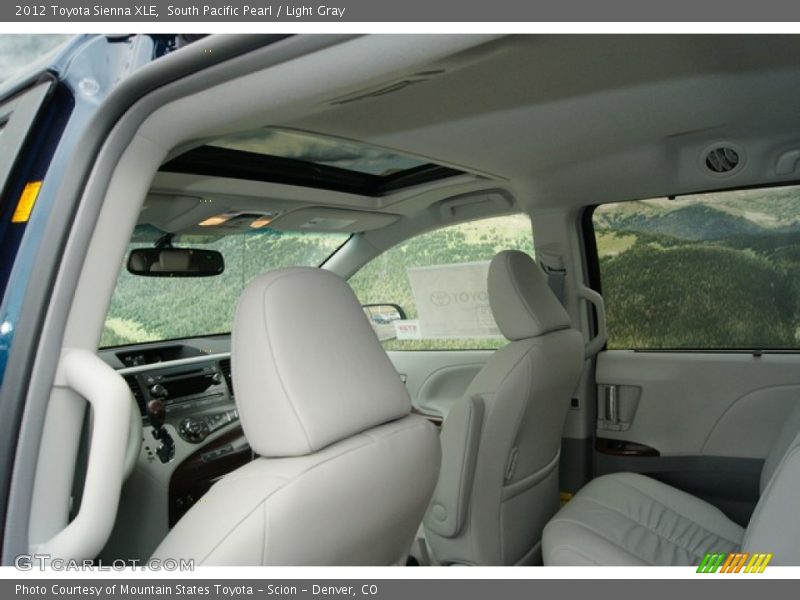 South Pacific Pearl / Light Gray 2012 Toyota Sienna XLE