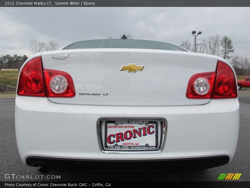 Summit White / Ebony 2012 Chevrolet Malibu LT