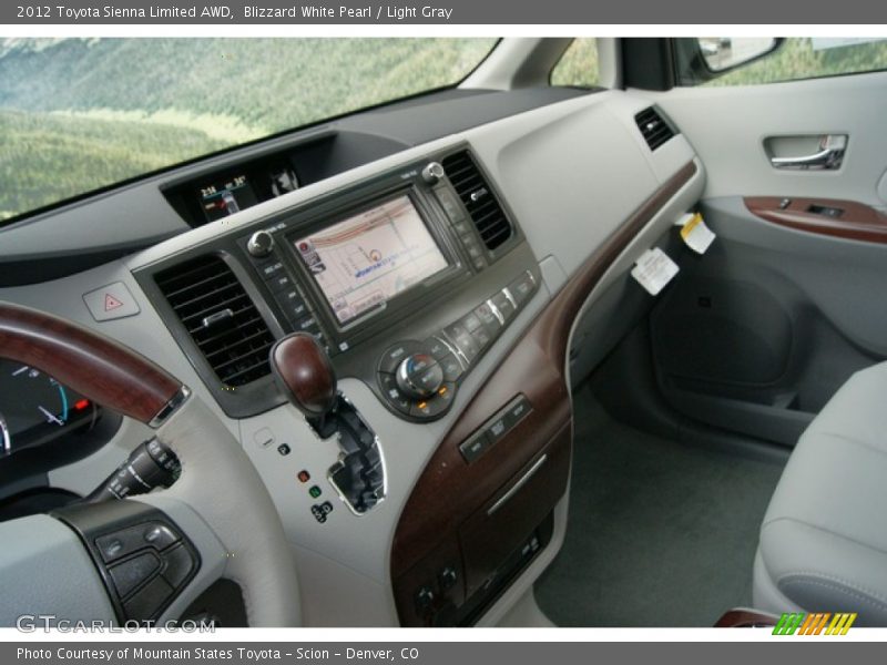 Blizzard White Pearl / Light Gray 2012 Toyota Sienna Limited AWD
