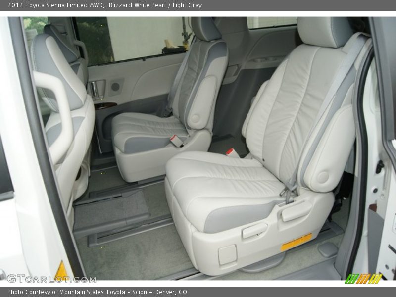 Blizzard White Pearl / Light Gray 2012 Toyota Sienna Limited AWD