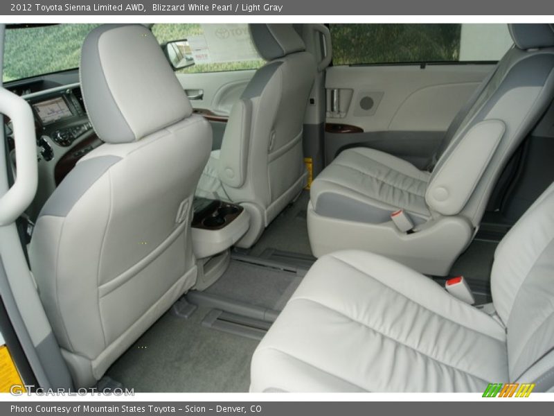 Blizzard White Pearl / Light Gray 2012 Toyota Sienna Limited AWD