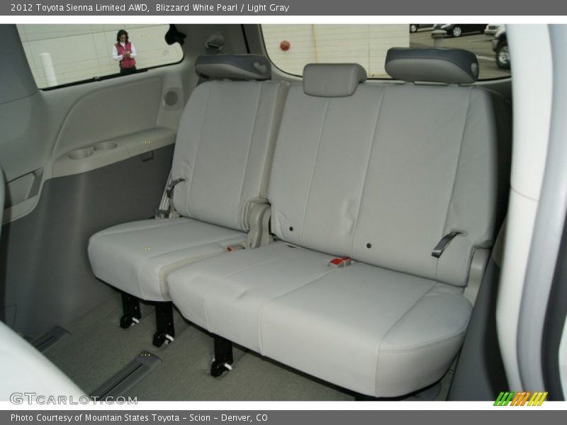 Blizzard White Pearl / Light Gray 2012 Toyota Sienna Limited AWD
