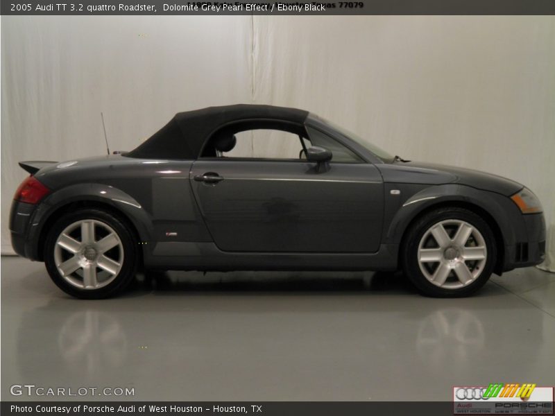 Dolomite Grey Pearl Effect / Ebony Black 2005 Audi TT 3.2 quattro Roadster