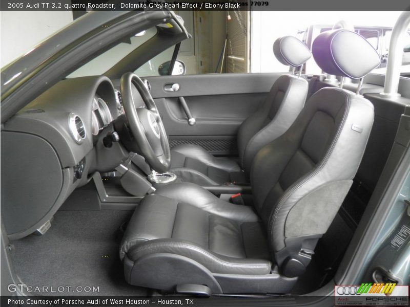 Dolomite Grey Pearl Effect / Ebony Black 2005 Audi TT 3.2 quattro Roadster