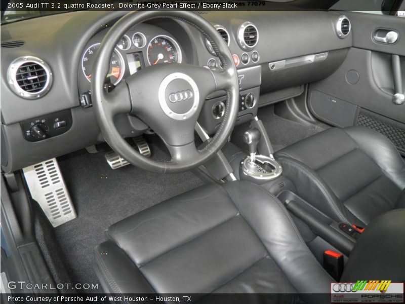 Dolomite Grey Pearl Effect / Ebony Black 2005 Audi TT 3.2 quattro Roadster