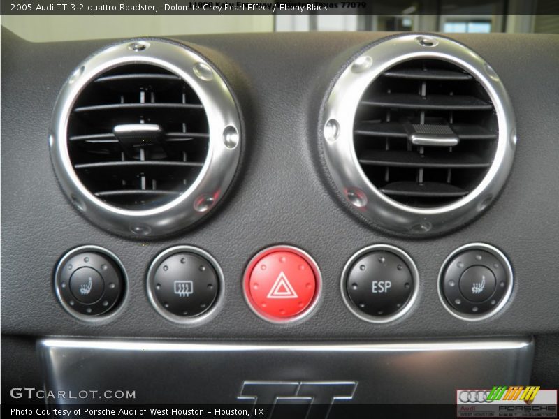 Dolomite Grey Pearl Effect / Ebony Black 2005 Audi TT 3.2 quattro Roadster