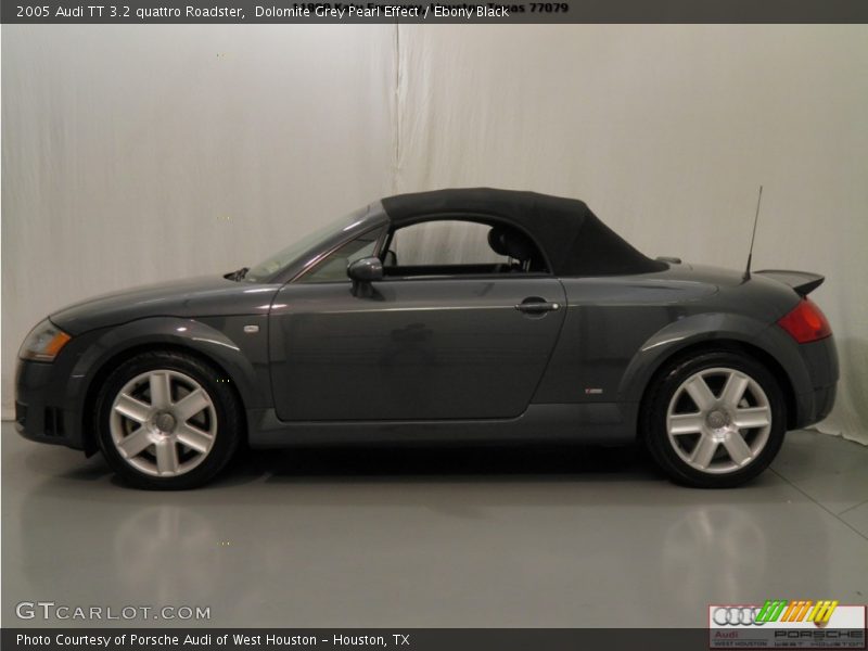 Dolomite Grey Pearl Effect / Ebony Black 2005 Audi TT 3.2 quattro Roadster