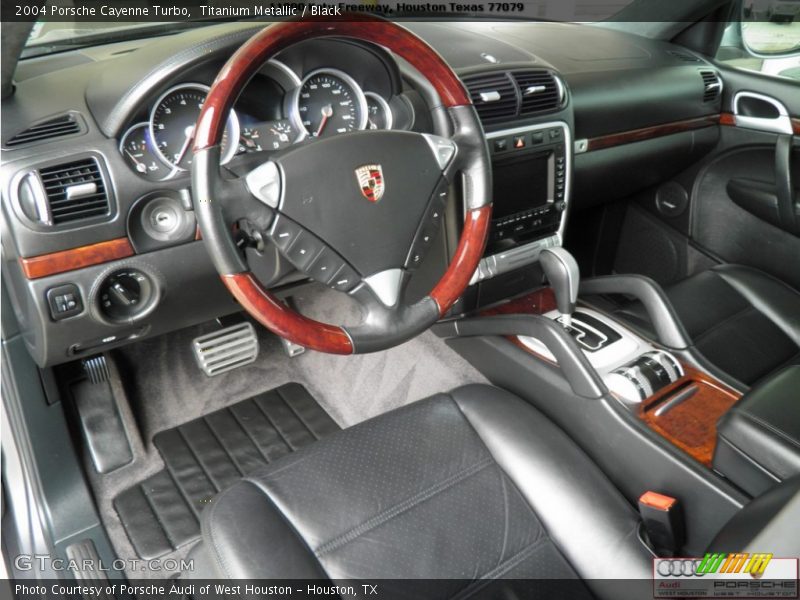 Titanium Metallic / Black 2004 Porsche Cayenne Turbo