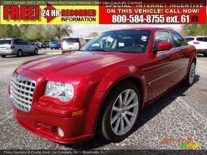 Inferno Red Crystal Pearlcoat / Dark Slate Gray/Light Graystone 2007 Chrysler 300 C SRT8