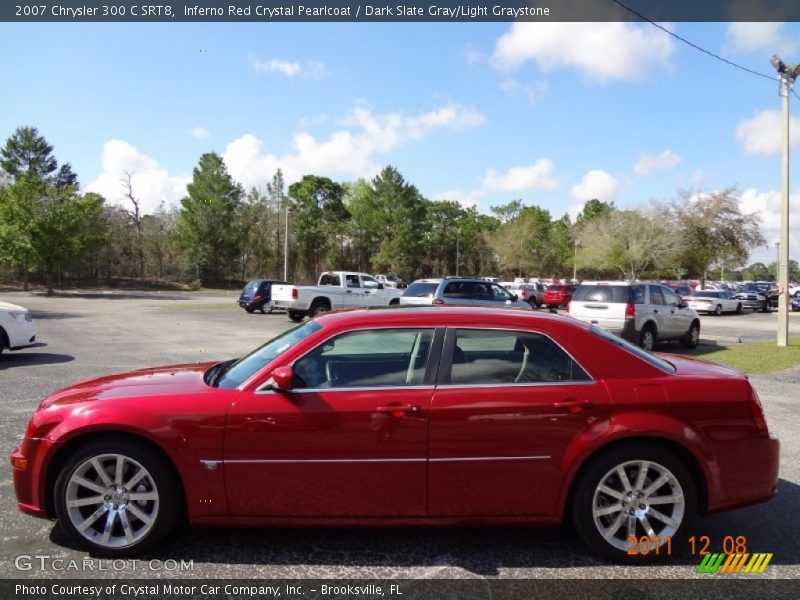 Inferno Red Crystal Pearlcoat / Dark Slate Gray/Light Graystone 2007 Chrysler 300 C SRT8