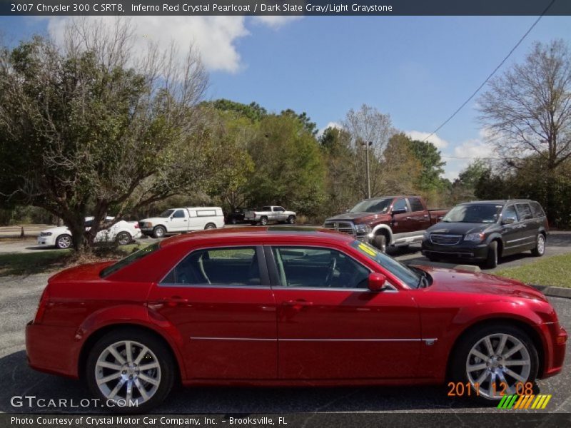 Inferno Red Crystal Pearlcoat / Dark Slate Gray/Light Graystone 2007 Chrysler 300 C SRT8