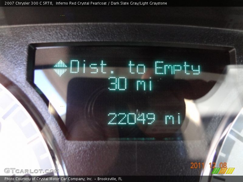 Inferno Red Crystal Pearlcoat / Dark Slate Gray/Light Graystone 2007 Chrysler 300 C SRT8