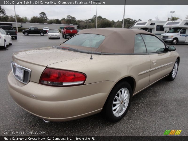 Champagne Pearlcoat / Sandstone 2001 Chrysler Sebring LXi Convertible