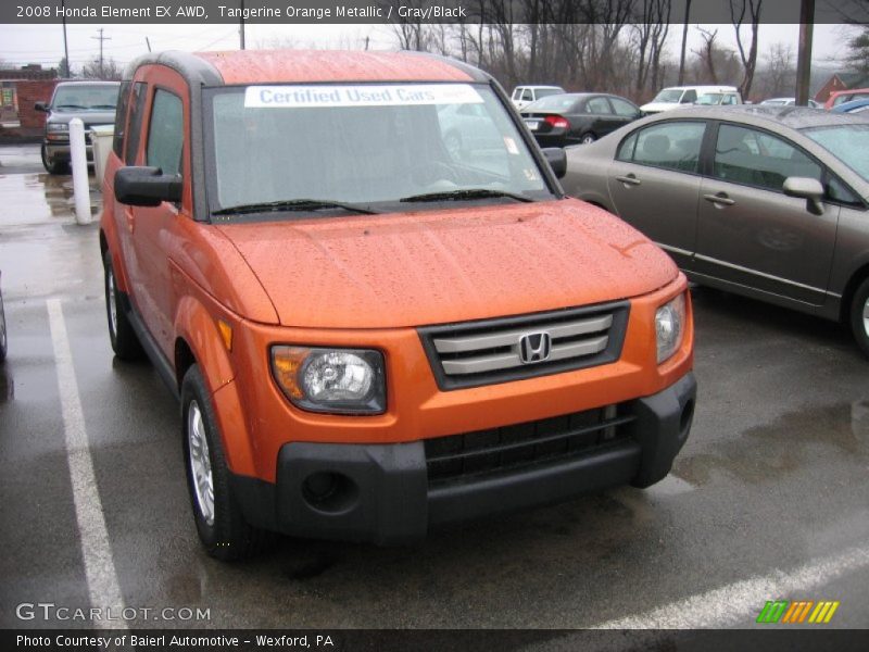 Tangerine Orange Metallic / Gray/Black 2008 Honda Element EX AWD