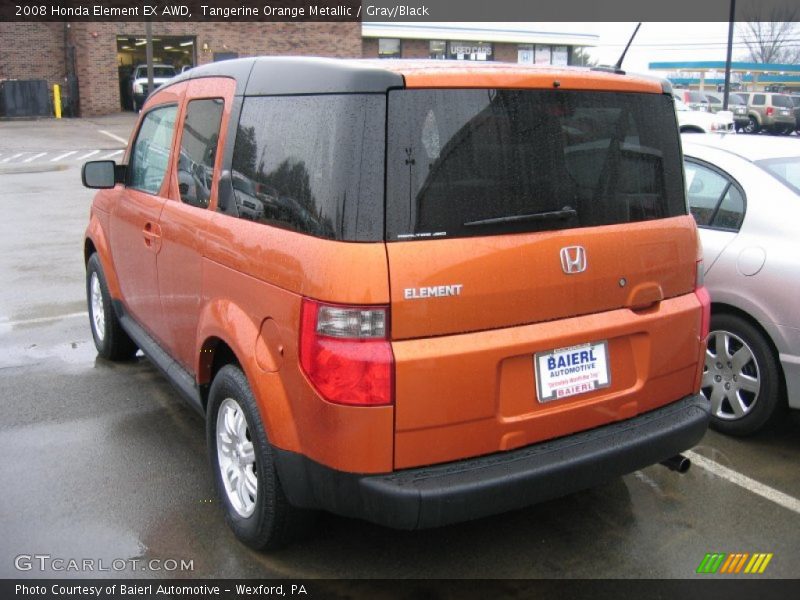 Tangerine Orange Metallic / Gray/Black 2008 Honda Element EX AWD