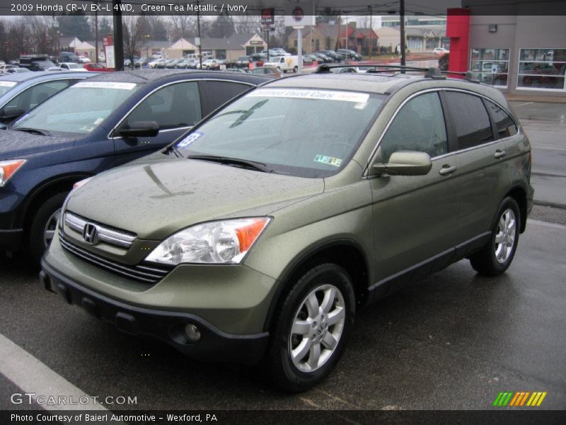 Green Tea Metallic / Ivory 2009 Honda CR-V EX-L 4WD