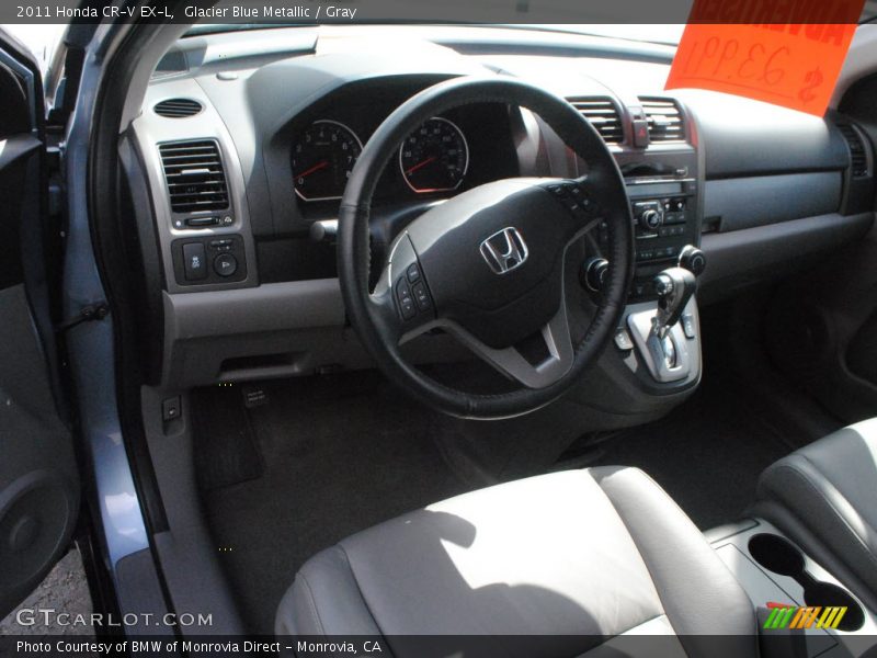 Glacier Blue Metallic / Gray 2011 Honda CR-V EX-L