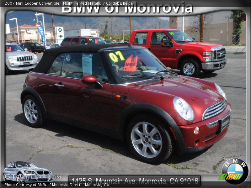 Nightfire Red Metallic / Cordoba Beige 2007 Mini Cooper Convertible
